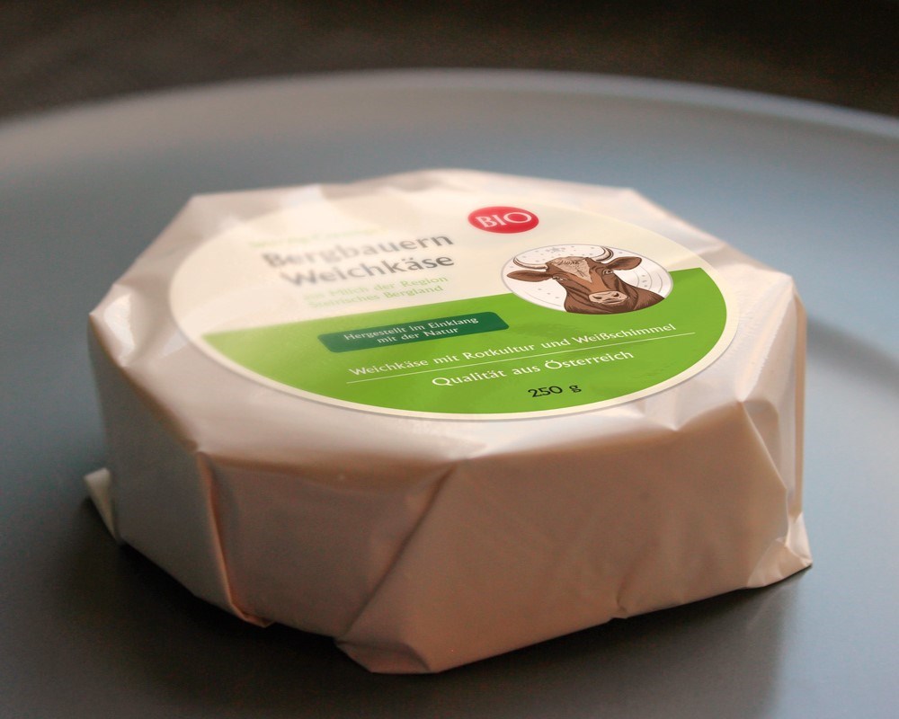 Weichkäse-Verschlussetikett